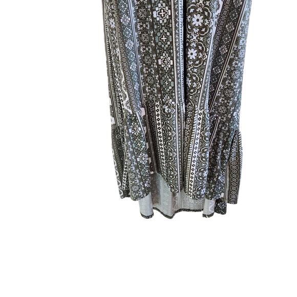 Derek Heart Floral Print Spaghetti Strap Hi Low Maxi Dress Black Size 1X - Picture 5 of 9